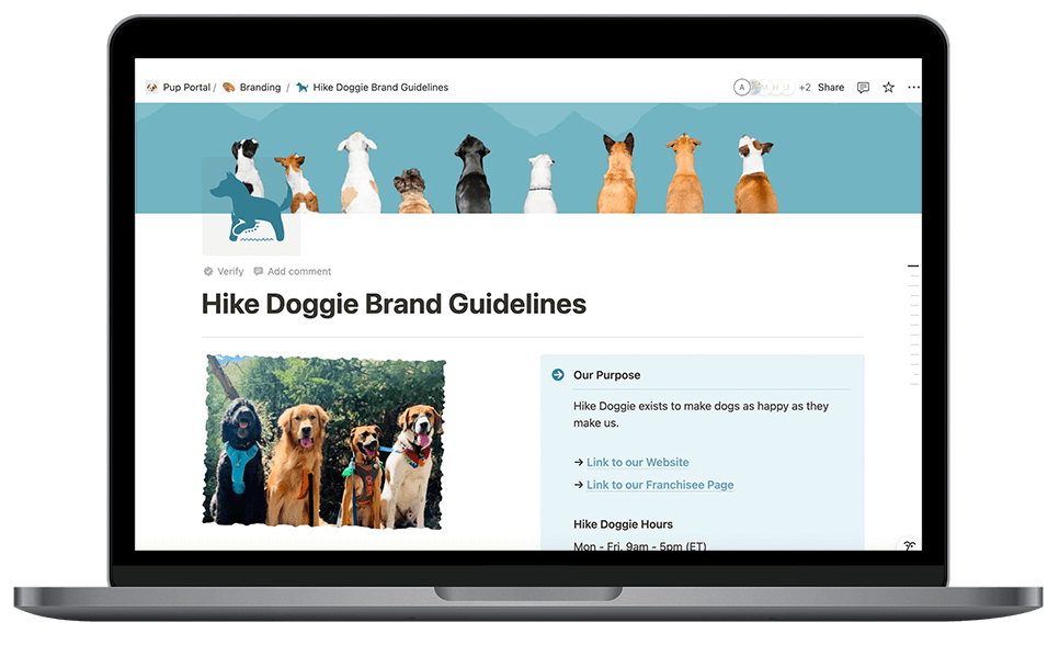 hike doggie brand huidelines Hike Doggie Franchise Portal